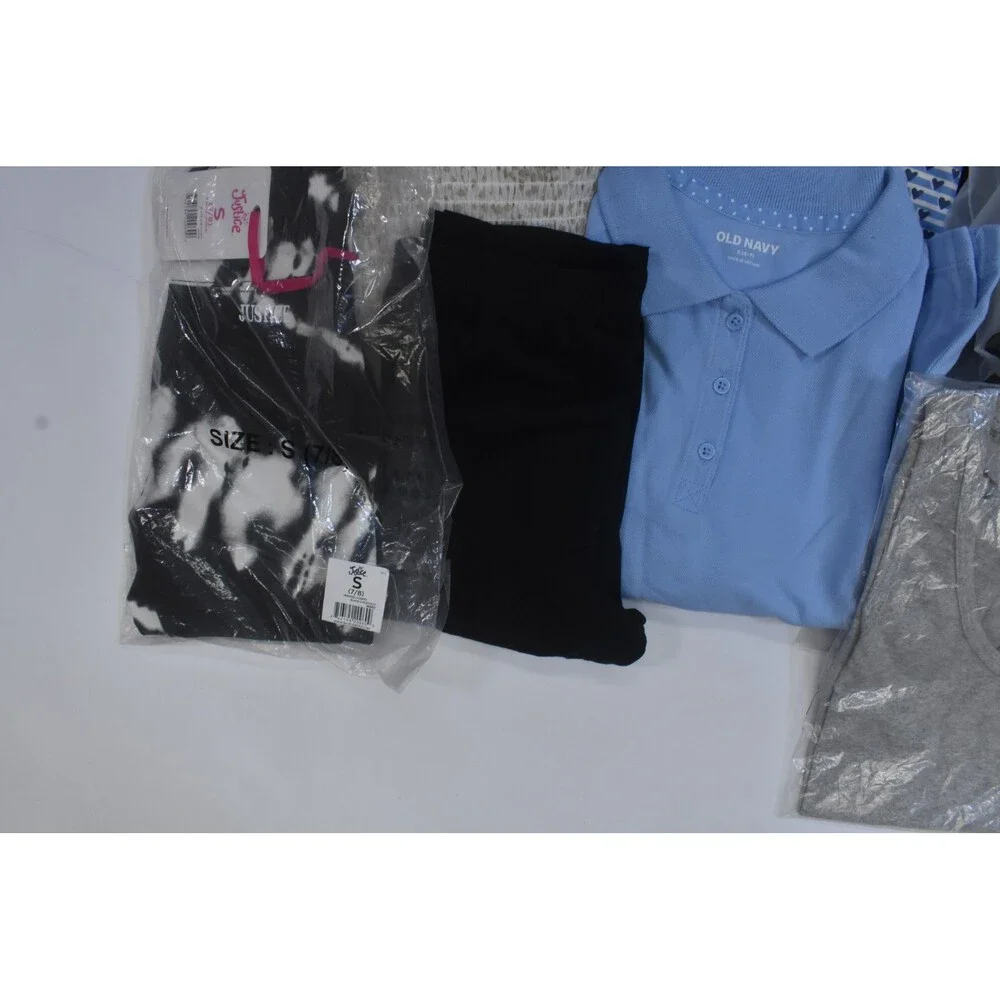 Wholesale Bulk Lot Of 14 Girls Size Small 6/7 Mixed Season Tops Bottoms Dresses